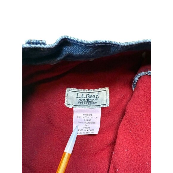 Vtg LL Bean Flannel Lined Jeans Womens Size 14 (8-10-see measurements) Double L - Picture 2 of 9
